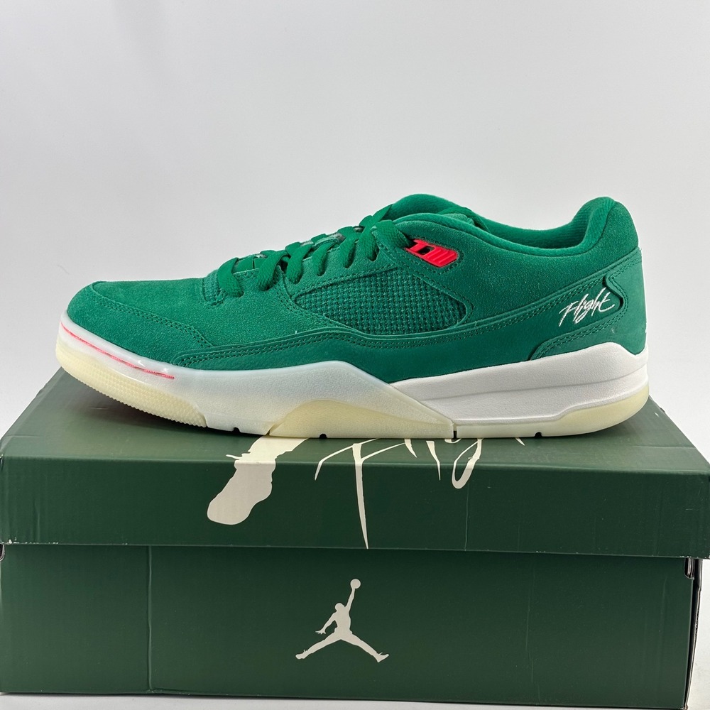 Jordan Flight Court Mens 12 Green Malachite Suede HF3255-300 Basketball Sneakers